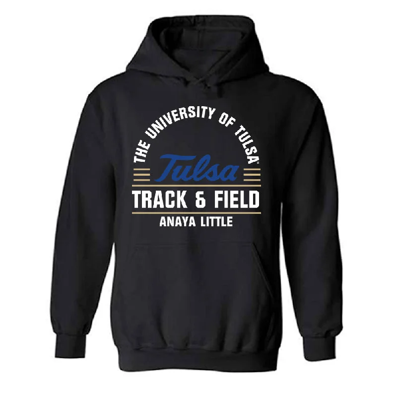 Tulsa - NCAA Women's Track & Field : Anaya Little - Classic Fashion Shersey Hooded Sweatshirt Hoodie with Hem Ribbing Snug Secure