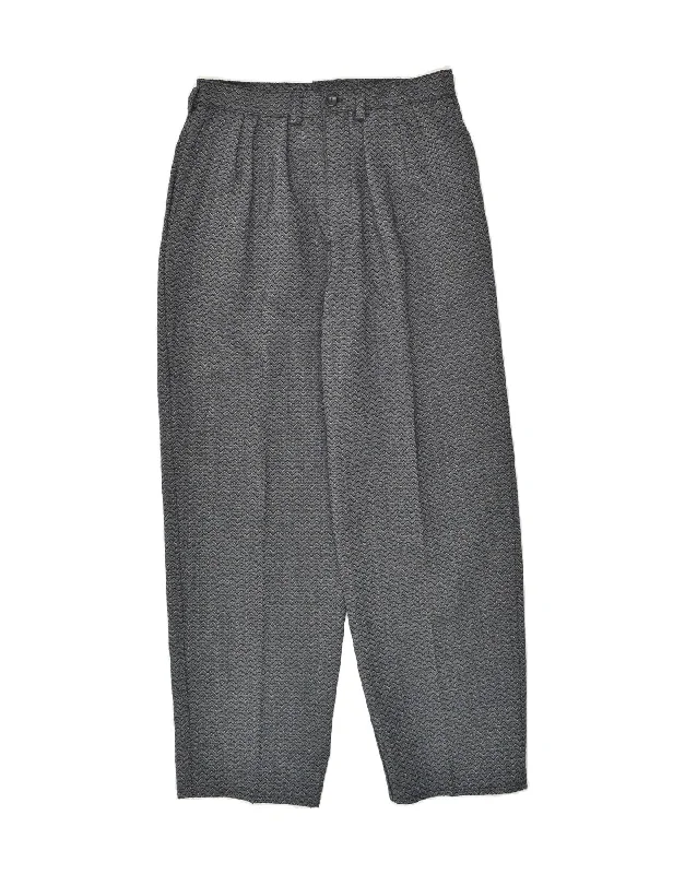 VINTAGE Womens Pegged Suit Trousers W30 L30  Grey Trousers Fleece Cozy