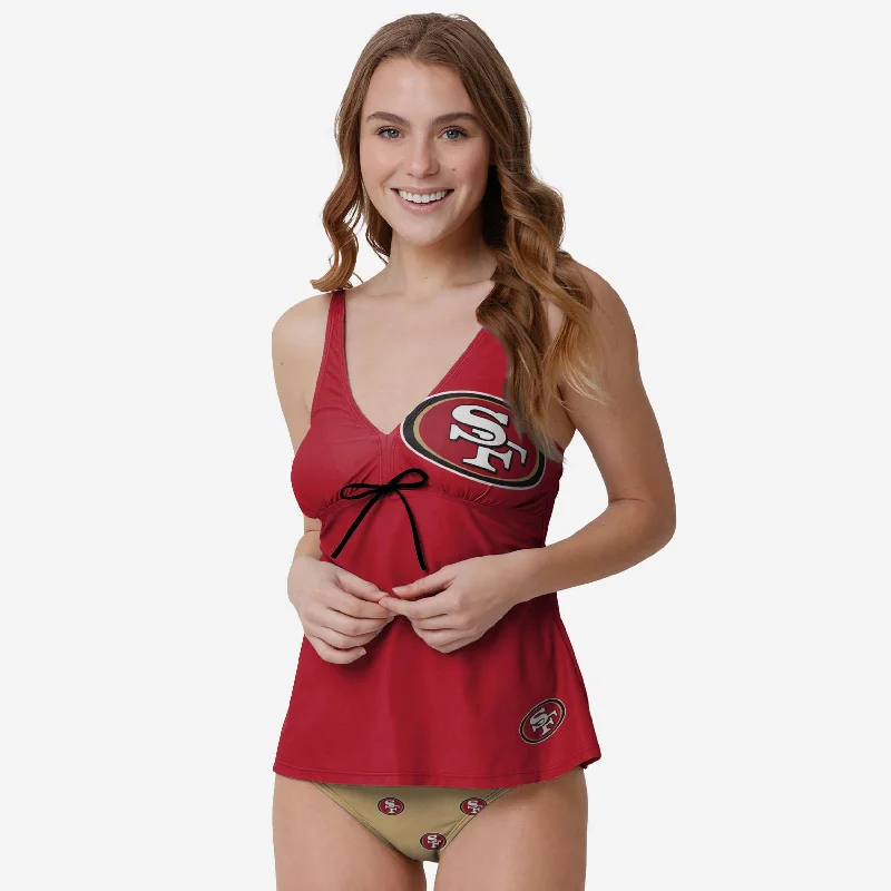 San Francisco 49ers Womens Summertime Solid Tankini breathable tank top