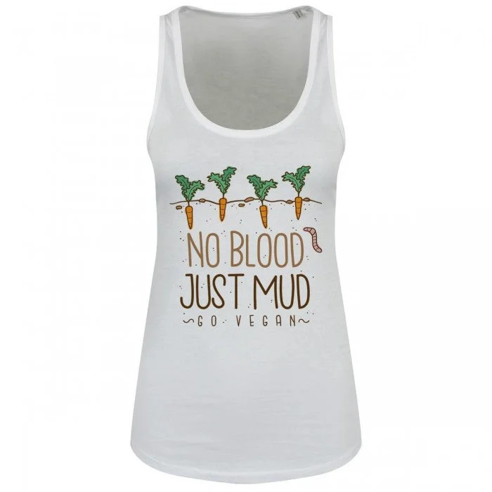 Grindstore Womens/Ladies No Blood Just Mud Vegan Floaty Tank trendy tank top