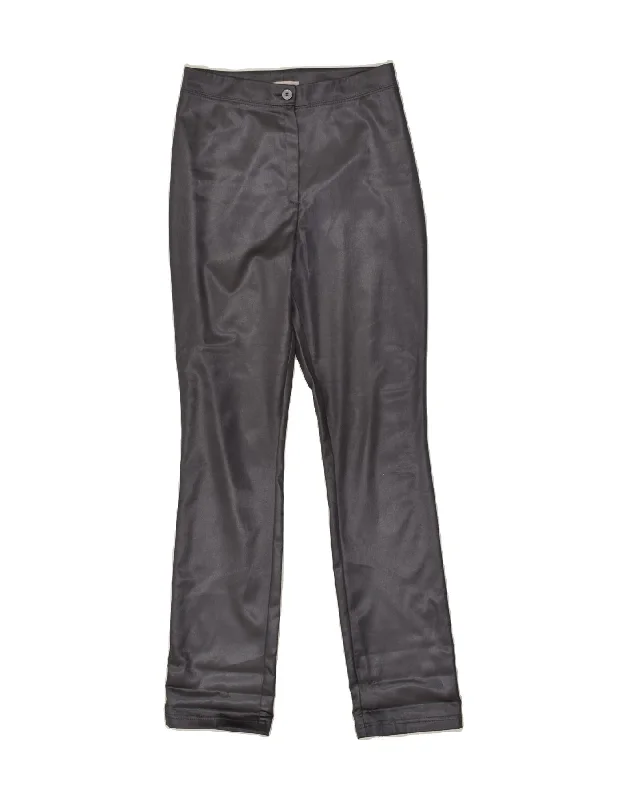 VINTAGE Womens Trend Slim Casual Trousers IT 44 Medium W27 L30  Grey Trousers Evening Elegant