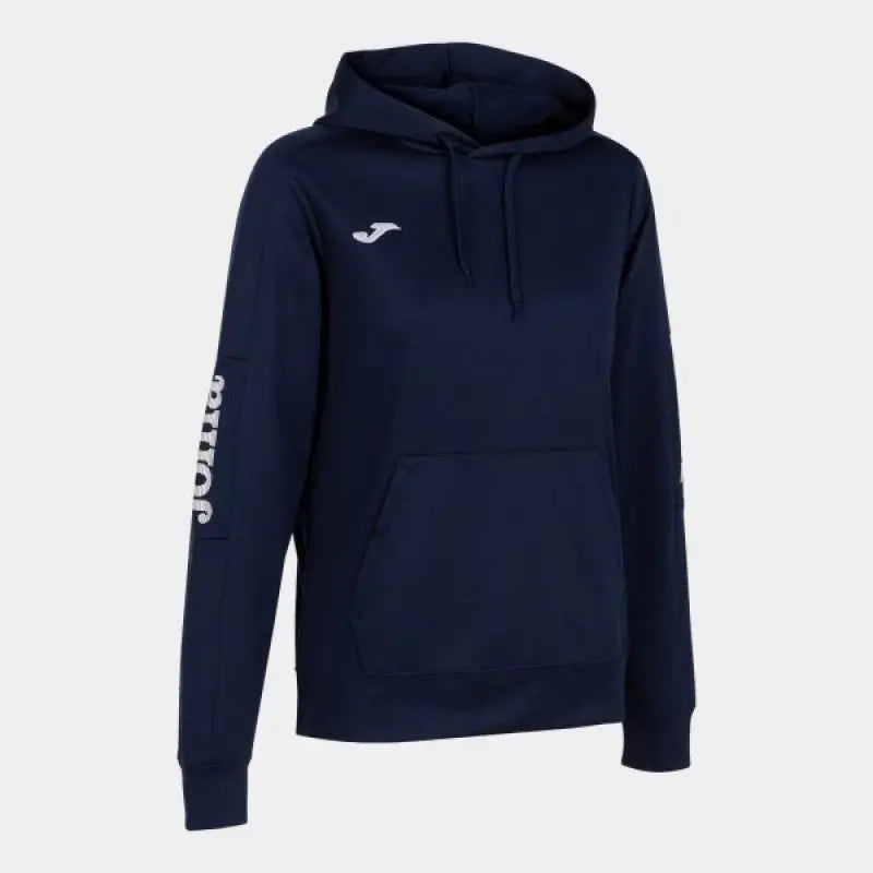 Joma Championship IV Women's Hoodie - Long Sleeve, Drawstring Hood, Soft Fleece, Kangaroo Pocket, Navy Hoodie with Raw Hem Edgy Unfinished