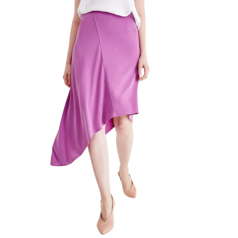OXXO -   Soft Texture Asymmetrical Cut Skirt cashmere skirt rich