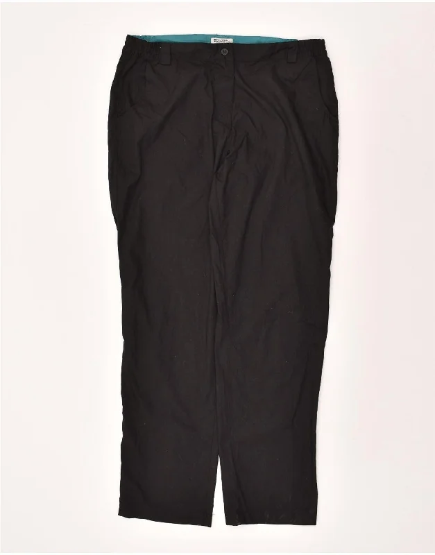 MOUNTAIN WAREHOUSE Womens Casual Trousers UK 14 Large W32 L30  Black Trousers Spring Floral