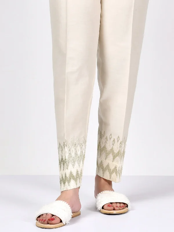 Embroidered Cambric Trouser Trousers versatile all-occasion