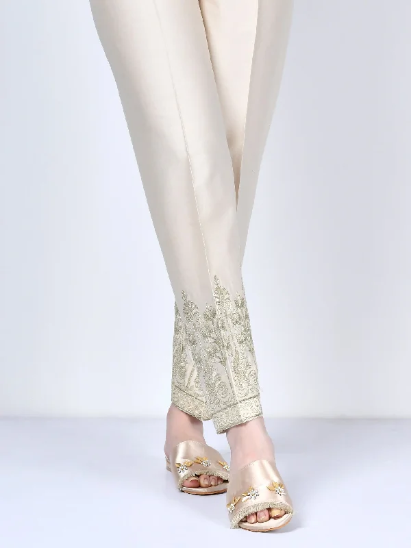 Embroidered Cambric Trouser Trousers sophisticated sleek