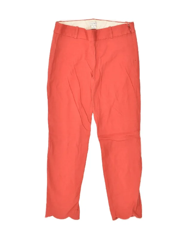 J. CREW Womens Slim Fit Cropped Trousers US 4 Small W28  Orange Cotton Trousers Recommended Stylist