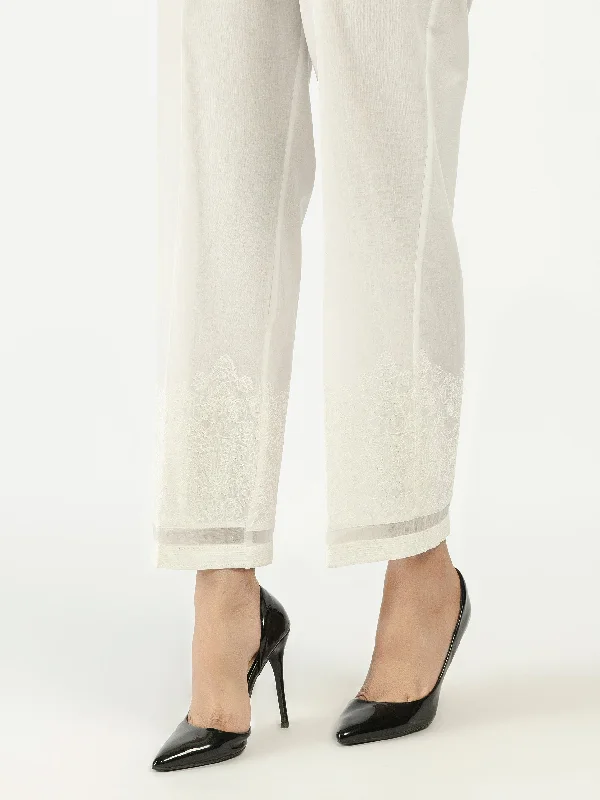 Embroidered Cambric Trousers Trousers trendy modern