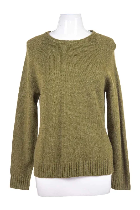 Lands End Sweater Mesh Blend Leather Blend Suede Blend