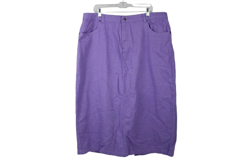 Jessica London Purple Denim Skirt | 18 wool skirt warm