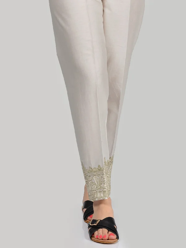 Embroidered Cambric Trouser Trousers Velvet Soft
