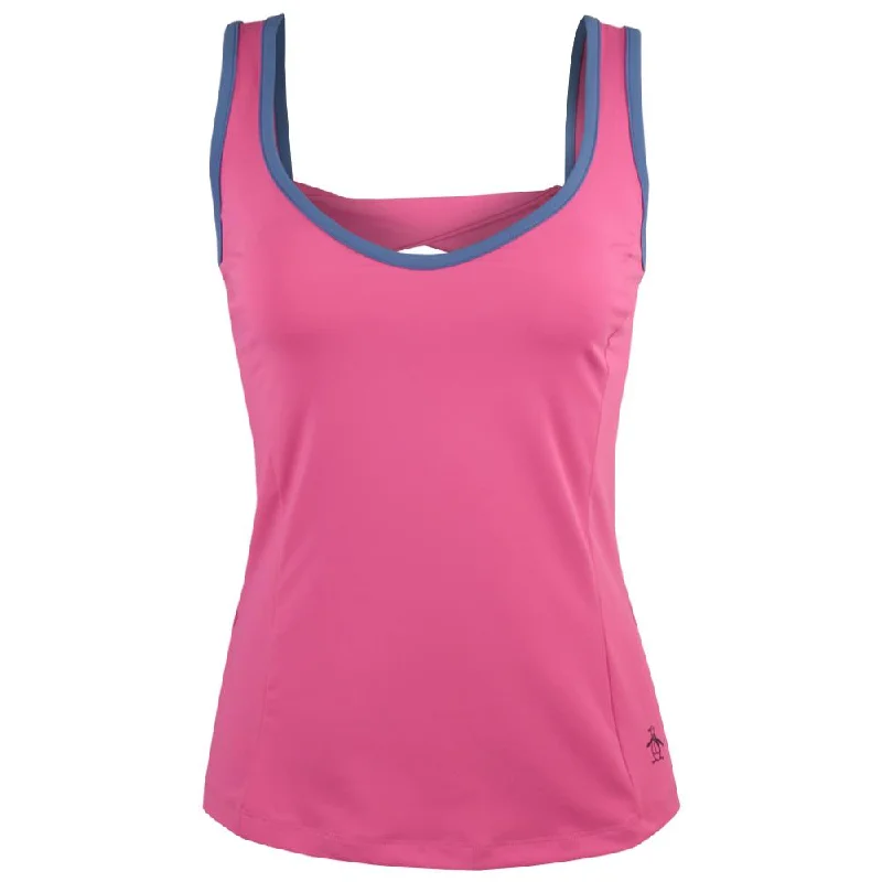 Penguin Women's Sweetheart Tank - Cheeky Pink peekaboo tank top