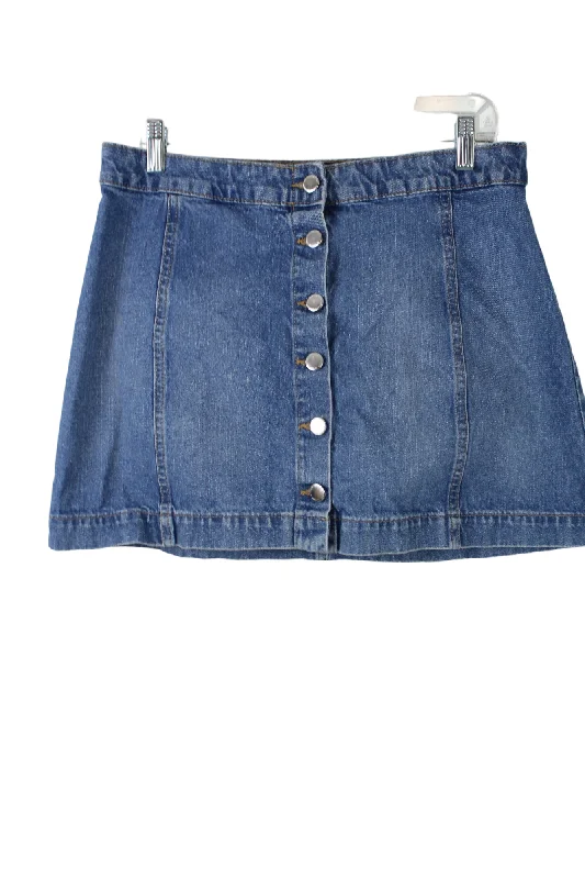 Divided Denim Mini Skirt | 12 high slit skirt