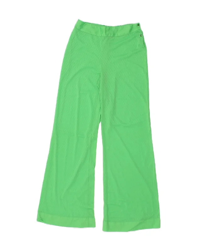 VINTAGE Womens Flare Casual Trousers W30 L33  Green Trousers luxurious premium