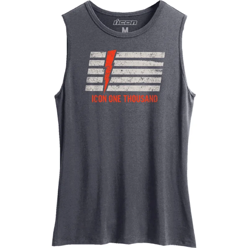 ICON Women's Invasion Stripe Tank Top white tank top