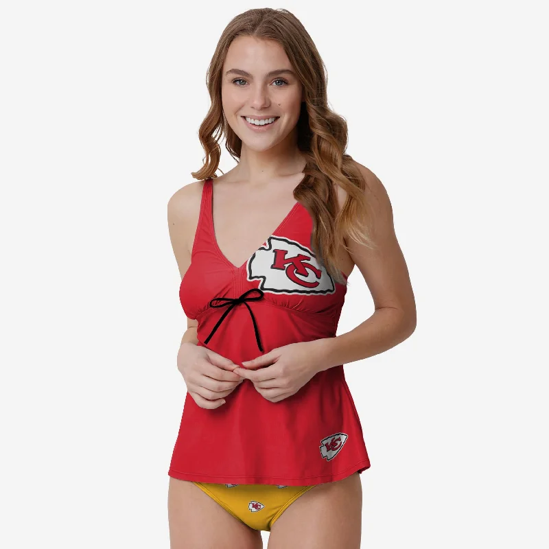 Kansas City Chiefs Womens Summertime Solid Tankini gold tank top