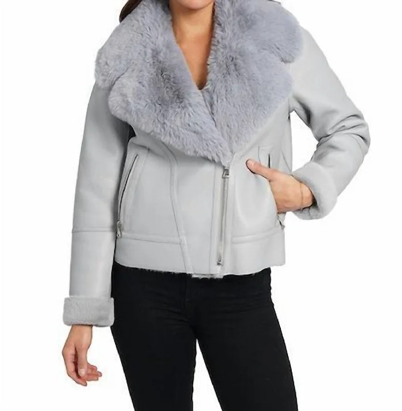 Alana Faux Leather Jacket In Silver Striped Jacket Polka Dot Jacket Floral Jacket