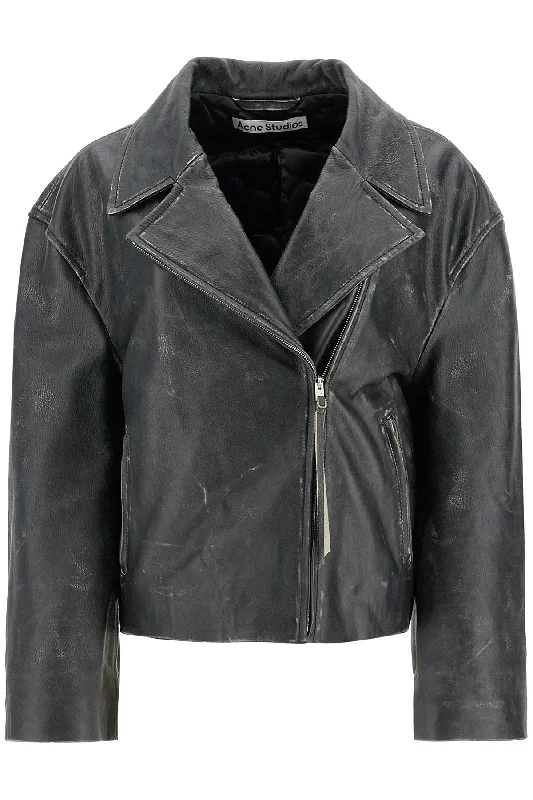 padded sand-colored leather jacket A70183 BLACK Belted Jacket Elasticated Jacket Padded Jacket