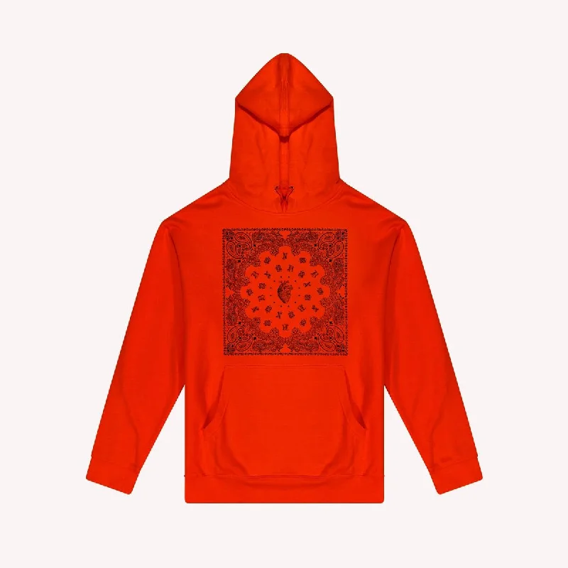 November Reine NR BANDANA HOODIE (Neon Orange) Hoodie Crop Top Short Trendy