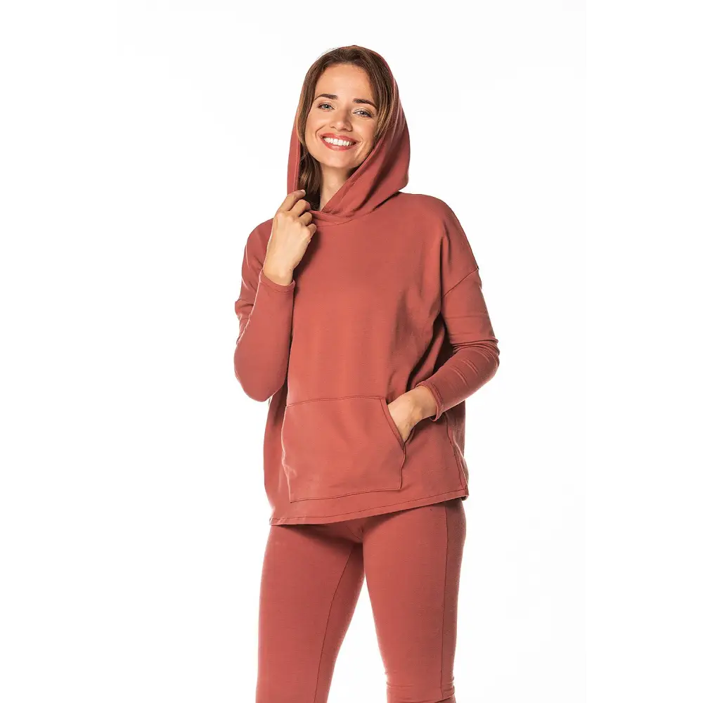 Sweatshirt tessita Hoodie with High-Low Hem Asymmetrical Trendy