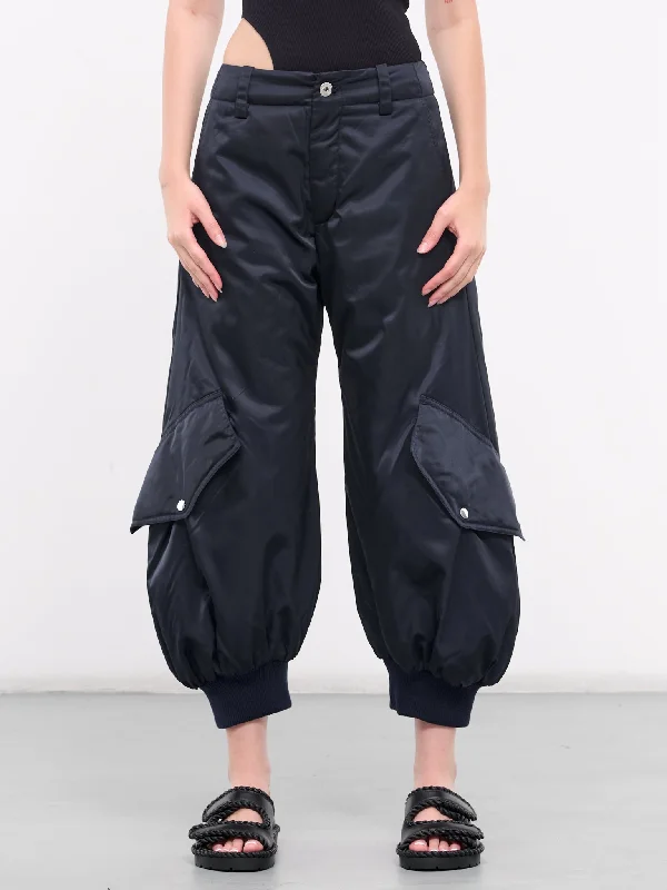 Padded Cargo Trousers (TR0353-PG1535-NAVY) Trousers chic fashionable