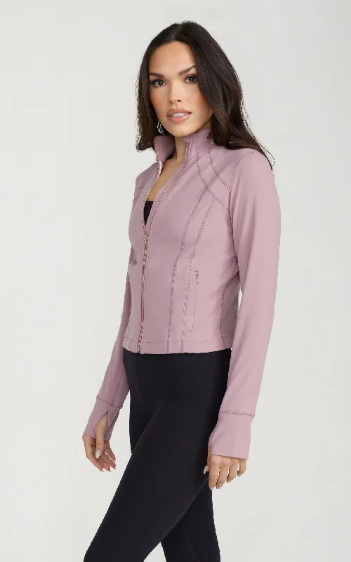 SA Cropped Contour Jacket in Elderberry Hoodie Zip-Up Jacket Button-Up Jacket