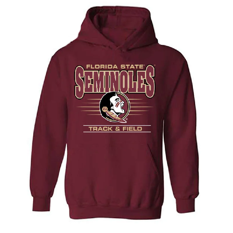 FSU - NCAA Women's Track & Field : Isabella Madaffari - Classic Shersey Hooded Sweatshirt Hoodie with Puffed Sleeves Voluminous Trendy
