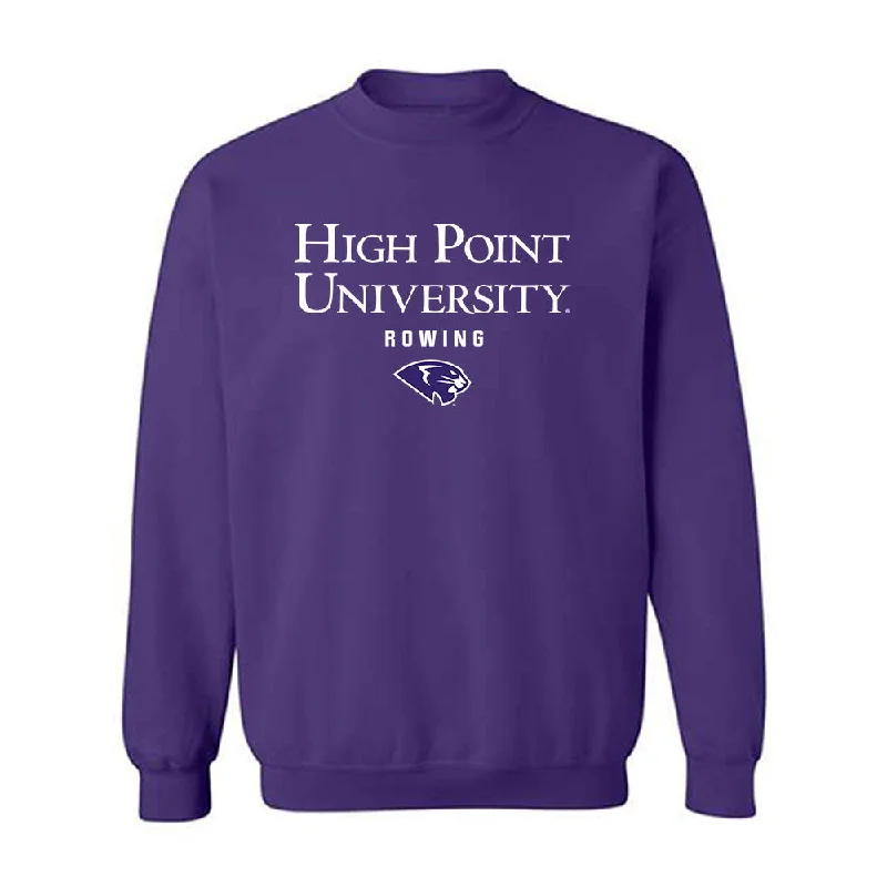 High Point - NCAA Women's Rowing : Caitlin Enright - Crewneck Sweatshirt Hoodie with Elastic Cuffs Stretchable Comfortable