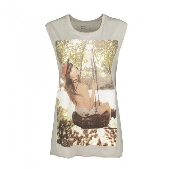 Blood Is The New Black Womens/Ladies Tire Swing Tank Top sleep tank top