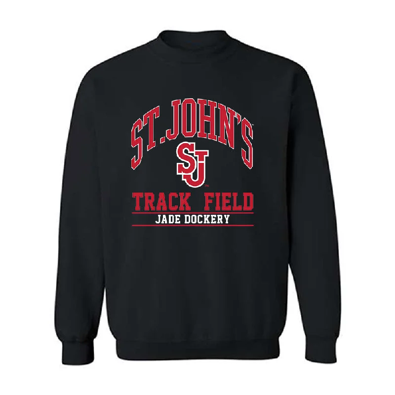 St. Johns - NCAA Women's Track & Field : Jade Dockery - Classic Fashion Shersey Crewneck Sweatshirt Hoodie with Rhinestones Sparkly Elegant