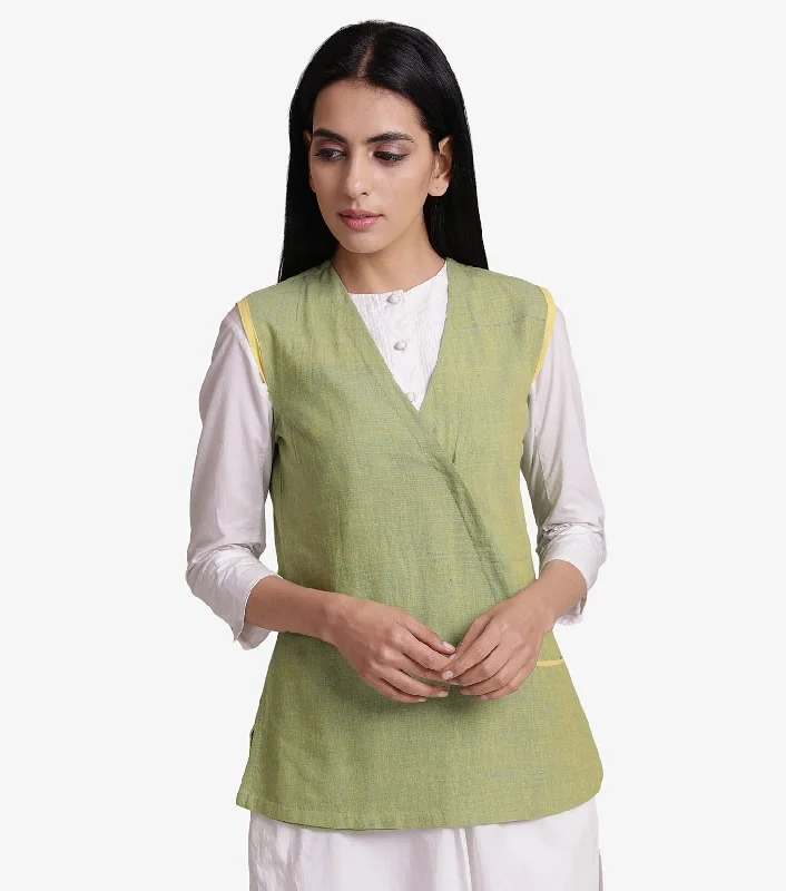 Lime green khadi jacket Trench Coat Raincoat Waterproof Jacket