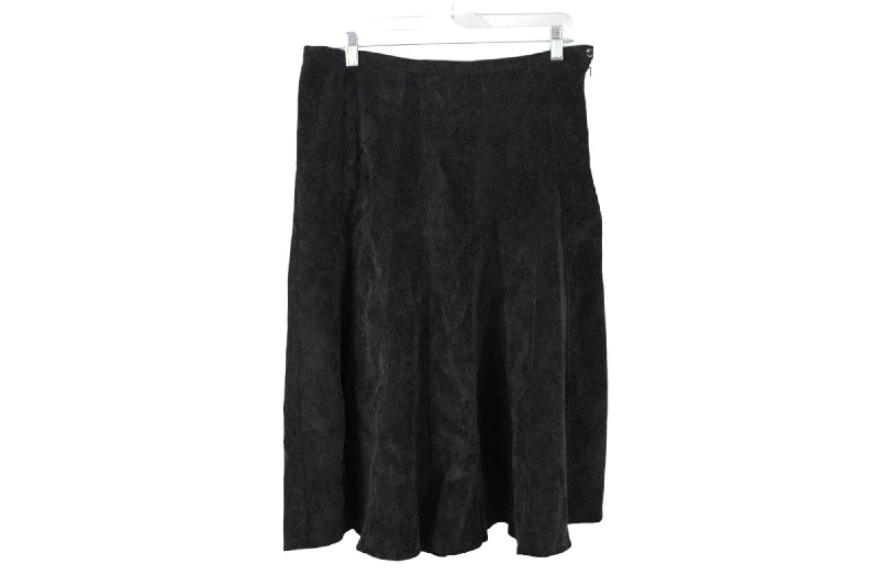 Christopher & Banks Black Corduroy Skirt | 10 elastic waist skirt