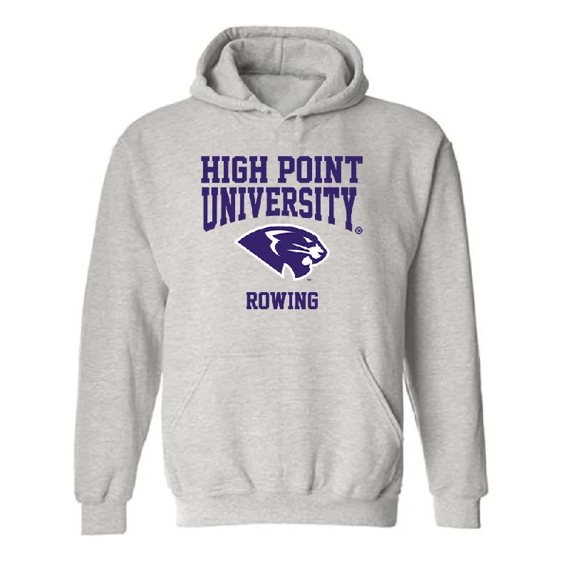 High Point - NCAA Women's Rowing : Caitlin Enright - Hooded Sweatshirt Hoodie with Mock Neck Collared Structured