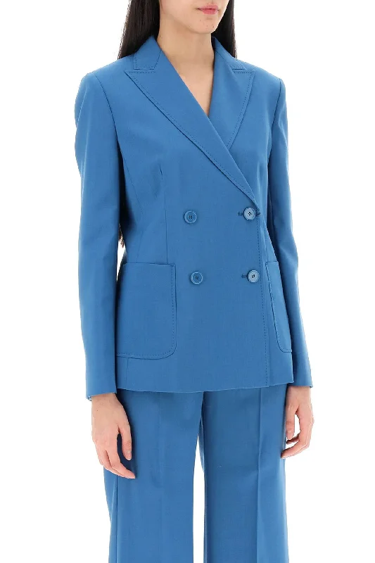 Weekend Max Mara 'nervoso' Double-Breasted Jacket In Light Wool Nylon Jacket Polyester Jacket Spandex Jacket