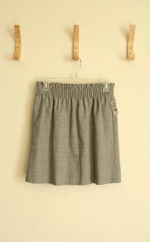 J.Crew Gray Cinch Waist Wool Blend Skirt | Size 2 silk skirt smooth