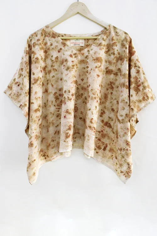 Bageeya "Pak" Handwoven Organic Cotton Crop Top Rayon Velvet Corduroy