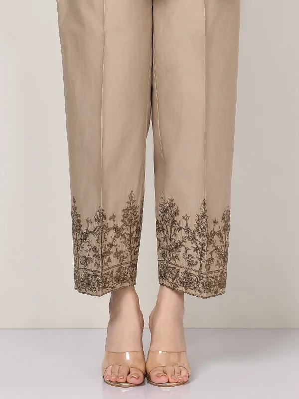 Embroidered Cambric Trouser Trousers Mesh Breathable