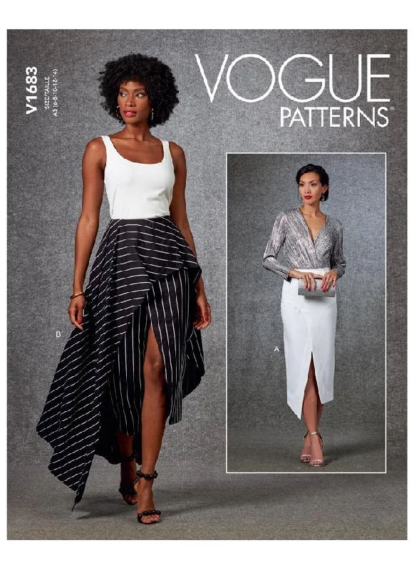 Vogue Pattern V1683 Misses' Skirt corduroy skirt durable