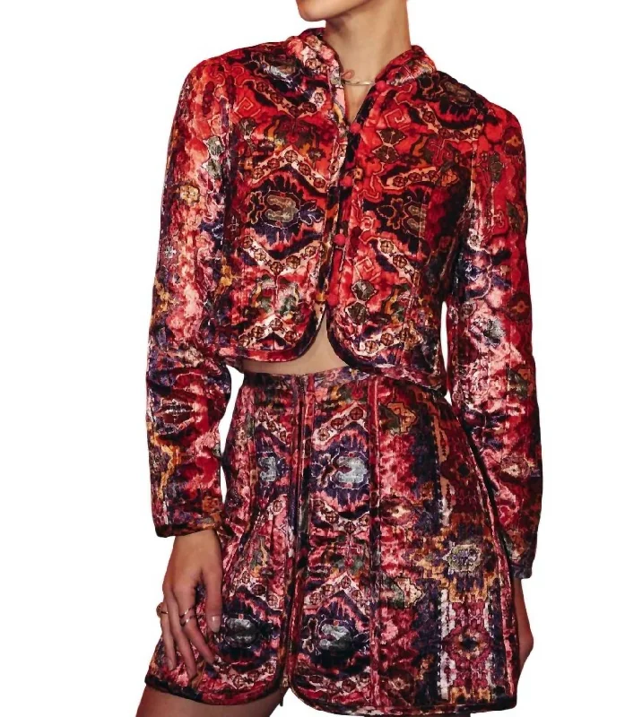 Alila Jacket In Multi Rayon Jacket Velvet Jacket Corduroy Jacket