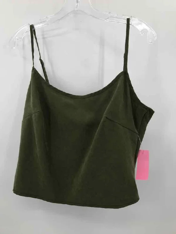 Pre-Owned Princess Polly Green Size 8 Tank Top cutout tank top