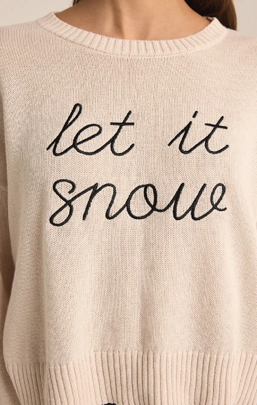 Z Supply Sienna Sweater - Let It Snow Boxy Sweater Fitted Sweater A-Line