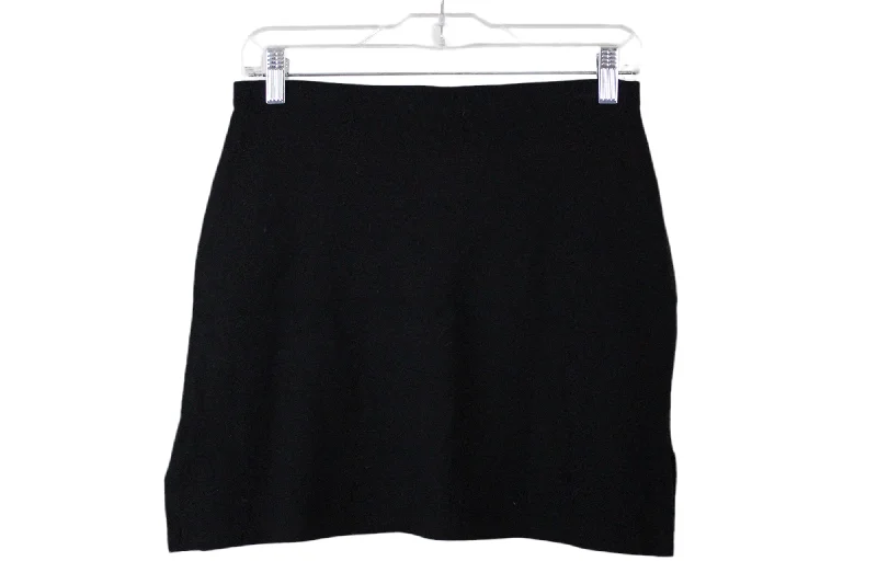 Express Tricot Black Stretch Miniskirt | M cashmere skirt soft