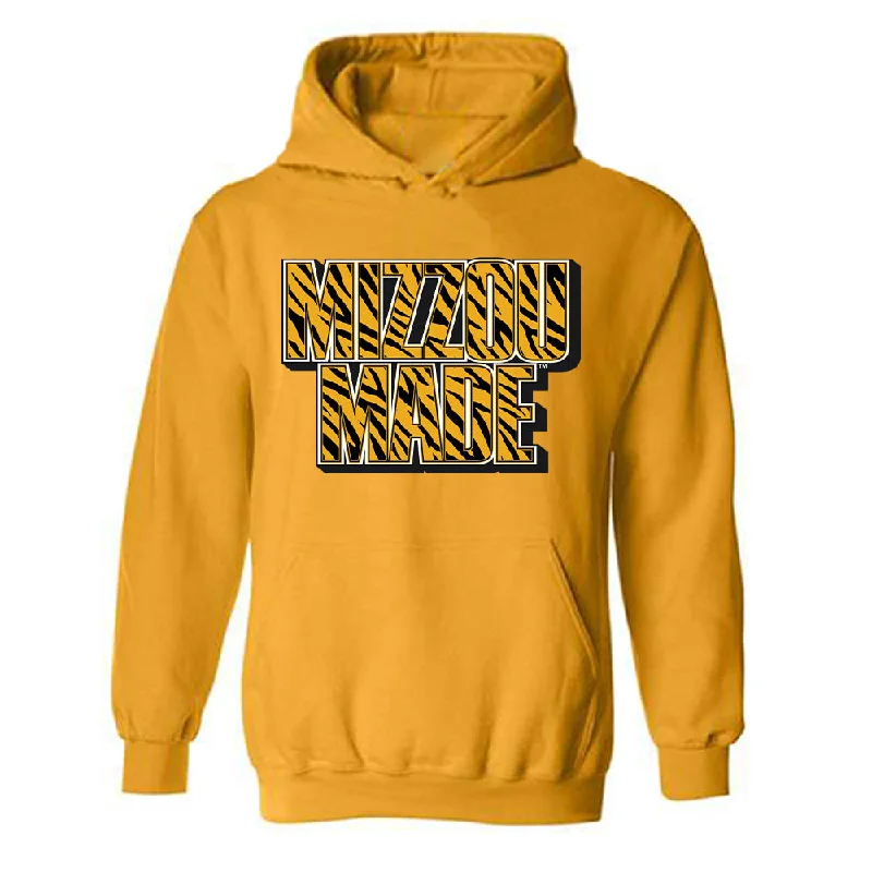 Missouri - NCAA Women's Gymnastics : Kaia Tanskanen - Hooded Sweatshirt Hoodie with Hem Raw Edge Edgy Unfinished