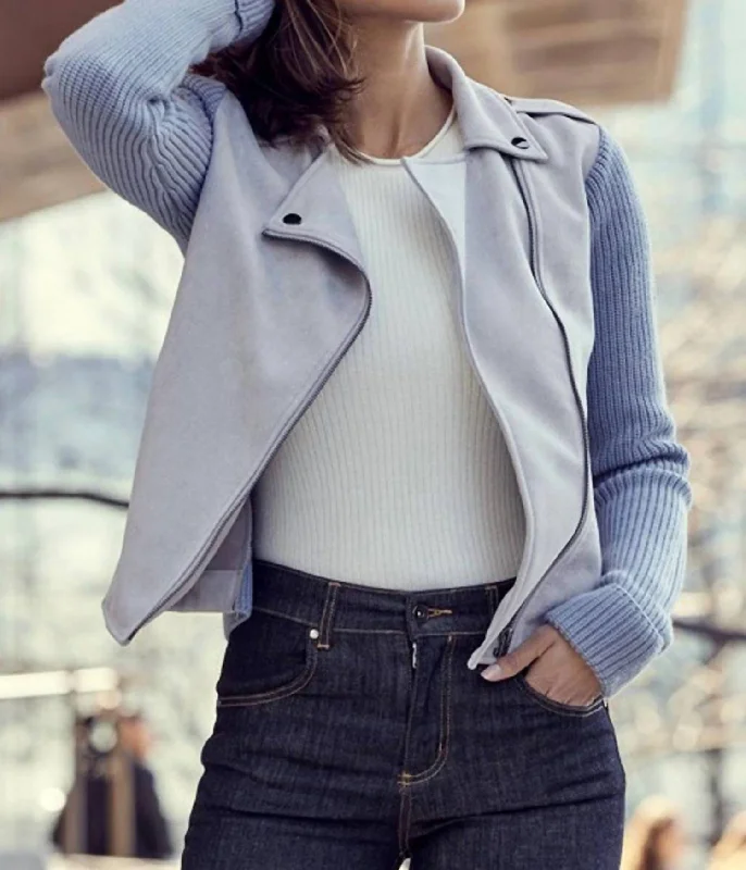 Suede Moto Jacket In Stone Plaid Jacket Tartan Jacket Houndstooth Jacket