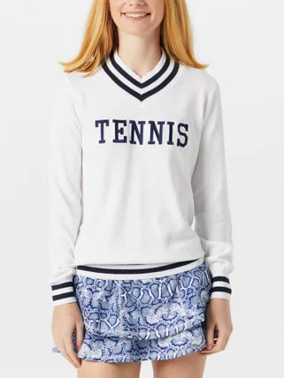 Women's Bubble Hatton "Tennis" Sweater Elegant Classic Vintage