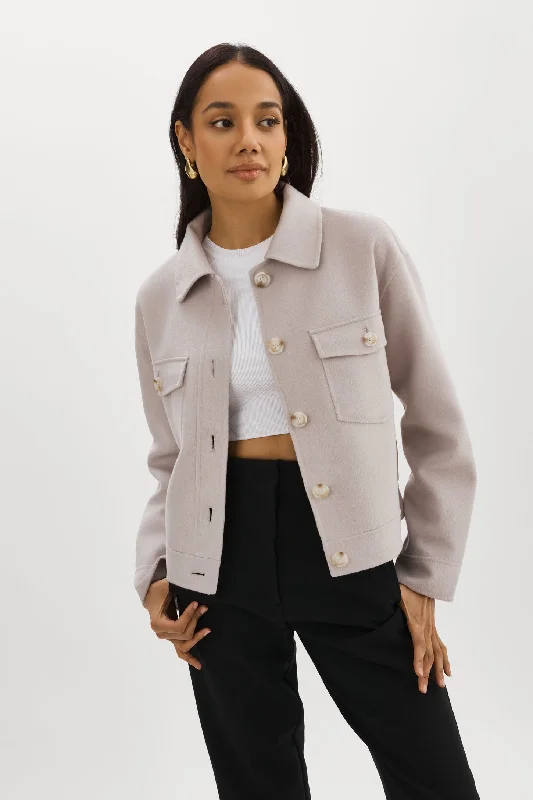 CHRISTINE | Wool Jacket Anorak Shell Jacket Lightweight Jacket