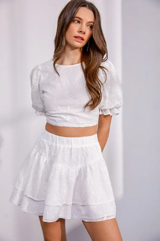 Western Boho Floral Embroidered Back Lace Up Crop Top Front Pockets Side Pockets Patch Pockets