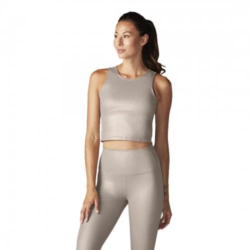 Tavi Noir Womens/Ladies Metallic Cropped Tank Top lounge tank top