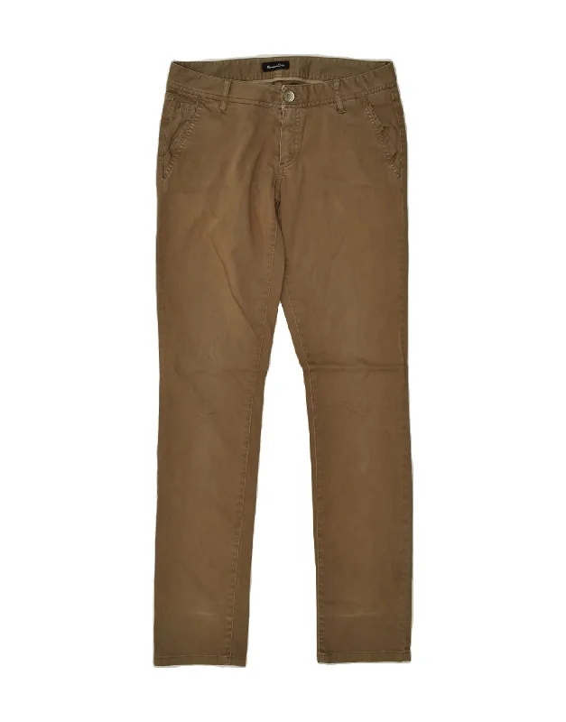 MASSIMO DUTTI Womens Skinny Chino Trousers EU 38 Small W28 L33 Brown Trousers luxurious high-end
