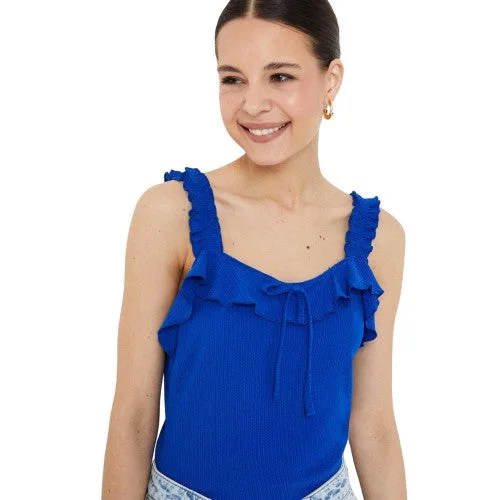 Dorothy Perkins Womens/Ladies Frilled Front Tie Tank Top soft pink tank